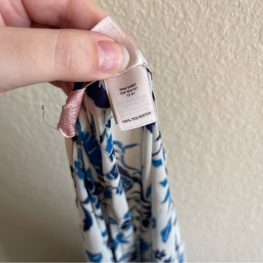 Victoria's Secret Y2K Blue Sheer Knot Front Floral Pants Women's Size Medium - Picture 10 of 11